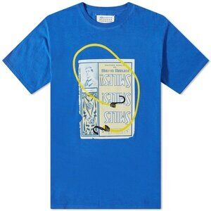 MM6 Mason Margiela Blue Graphic Women's Top